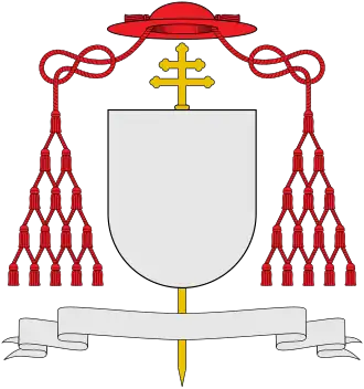 Герб кардинала, не митрополита, (с архиепископским крестом)