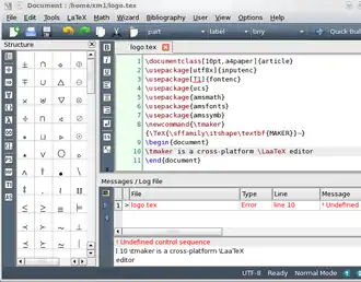 Скриншот программы Texmaker