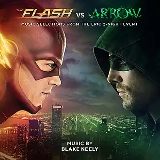 Обложка альбома Блэйка Нили «The Flash vs. Arrow (Music Selections from the Epic 2-Night Event)» (2014)