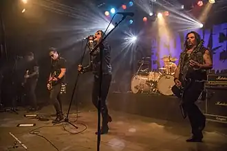 The 69 Eyes в 2019 году. Л-П: Арчи, Тимо-Тимо, Юрки, Юсси, Бейзи