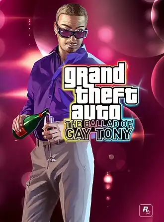 Логотип дополнения с изображением центрального персонажа игры Тони Принса