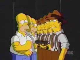 Гомер разговаривает с частным детективом Декстером Колтом