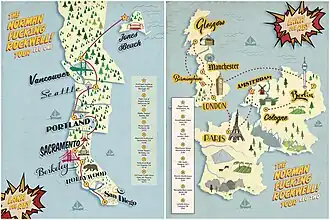 Постеры североамериканской (слева) и европейской (справа) веток тура