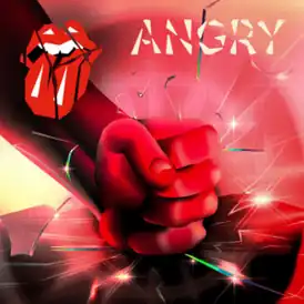 Обложка сингла The Rolling Stones «Angry» (2023)