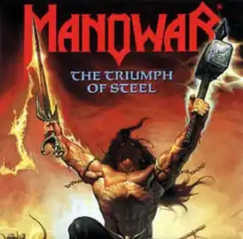 Обложка альбома Manowar «The Triumph of Steel» (1992)