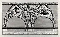 Меркурий сопровождает Психею к свадьбе. По росписи Виллы Фарнезина