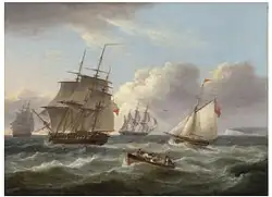 Корабли около мыса Саут-Форленд неподалёку от Дувра.