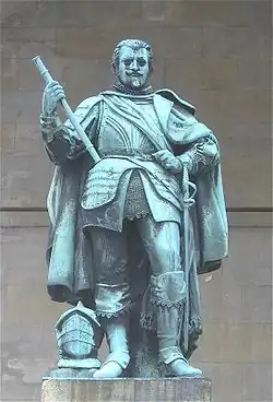 Статуя Церкласа, графа Тилли. Фельдхернхалле, Мюнхен