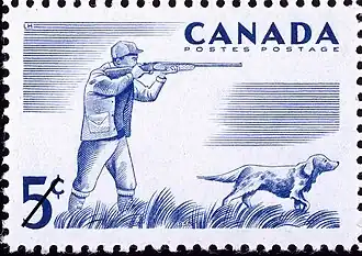 Canada 5 cents Chasse 1957