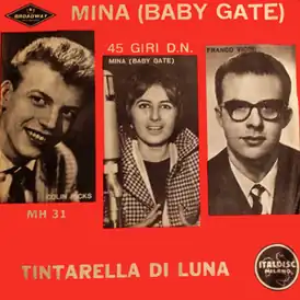 Обложка сингла Мины «Tintarella di luna» (1959)