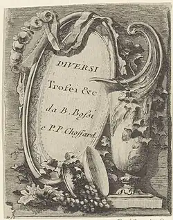 Титульный лист серии гравюр «Различные трофеи». Между 1737 и 1792. Офорт