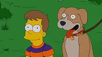 Гомер в детстве и Бонго