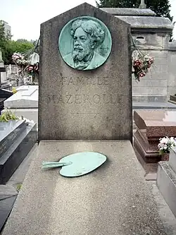 Надгробие художника Мазероля на кладбище Монпарнас