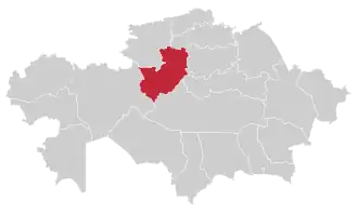 Тургайская область на карте