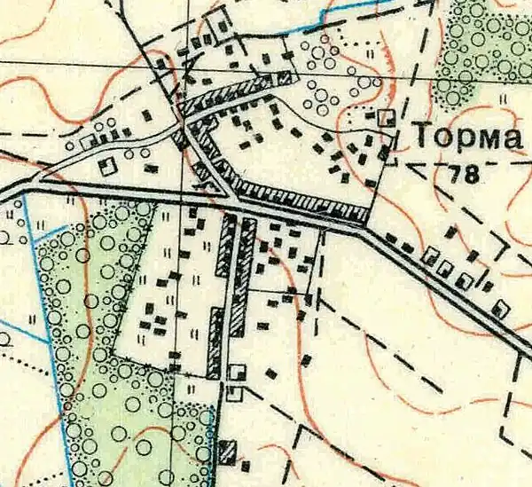 План деревни Торма. 1930 год