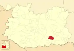 Расположение муниципалитета на карте провинции