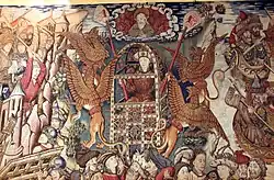 Шпалера «Полёт Александра Македонского на небо». Ок. 1460. Ареццо