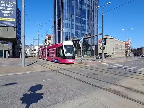 Перекрёсток улицы Пронкси иТартуского шоссе