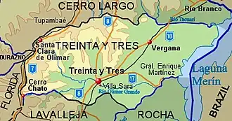 Трейнта-и-Трес на карте