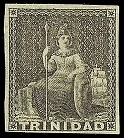 1852: 1 пенни, без указания номинала (Sc #4a)