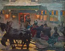 Константин Юон. «Тройка у Старого Яра зимой», 1909 г.