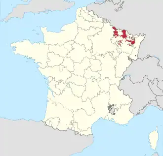 Три Епископства на карте