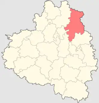 Венёвский район на карте