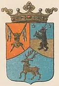 Герб губернии с карты И. Дж. Ингберга[фин.] (1890)