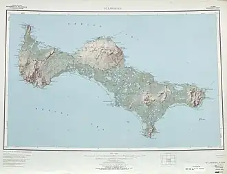 Физическая карта острова Святого Лаврентия