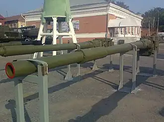 115-мм танковая пушка 2А20 в музее Мотовилхинских заводов. г. Пермь.