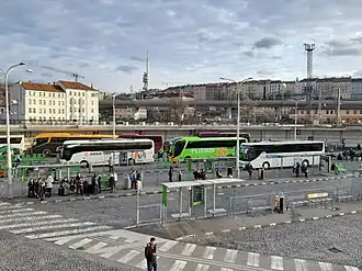 Автобусы на пражском автовокзале «Флоренц»