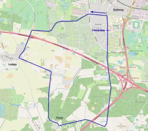 Маршрут круга для групповых гонок