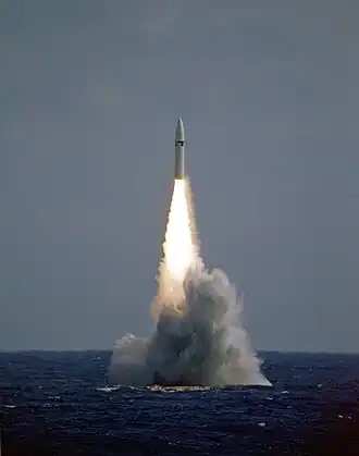 Пуск UGM-27C Polaris A-3 с атомного подводного ракетоносца USS Robert E. Lee (SSBN-601)20 ноября 1978 года