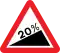 Steep hill upwards (20 %)