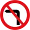 No left turn