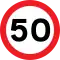 Maximum speed (50 mph)