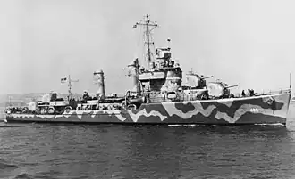 эсминец USS McCalla (DD-488) типа «Гливс»