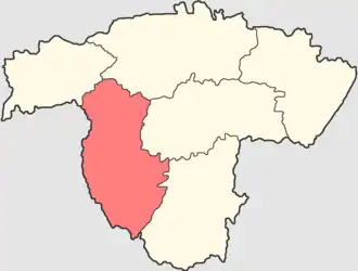 Белебеевский уезд на карте