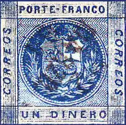 Гашение календарным штемпелем, на котором можно разобрать слово «MARZO» («Март») (Sc #9)