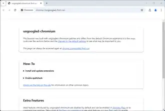 Скриншот программы ungoogled-chromium