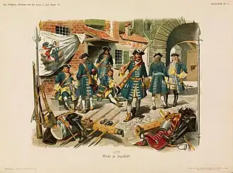 Баварская пехота начала 18 века.