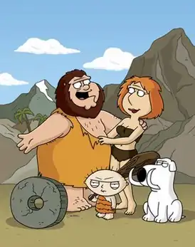 Промокартинка. Семья Гриффинов в каменном веке
