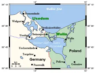 Карта Щецинского залива