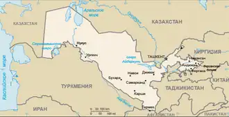 карта: География Узбекистана