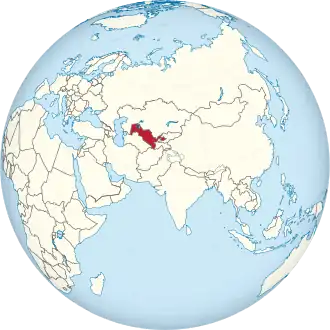 Узбекистан на карте мира