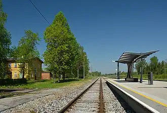 Станция Вягева. Платформа и бывший временный вокзал