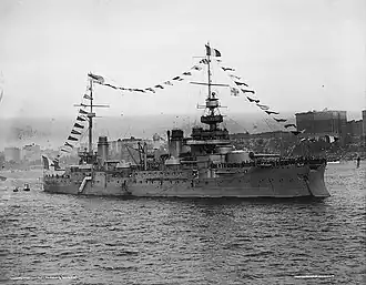 Броненосец «Веритэ» в Соединенных Штатах, 1909 г