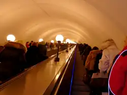 Эскалаторный наклон северного вестибюля после реконструкции.9 января 2015 года