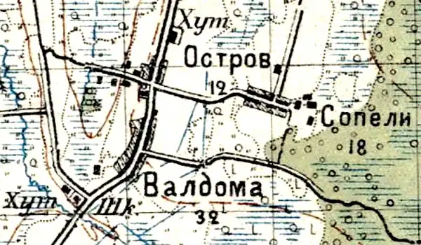 План деревни Сопели. 1941 год