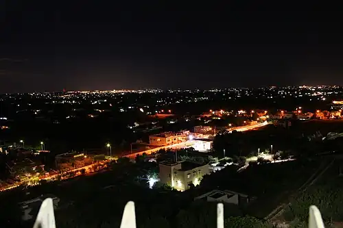 Долина Итрии ночью от площади Гарибальди до Чистернино